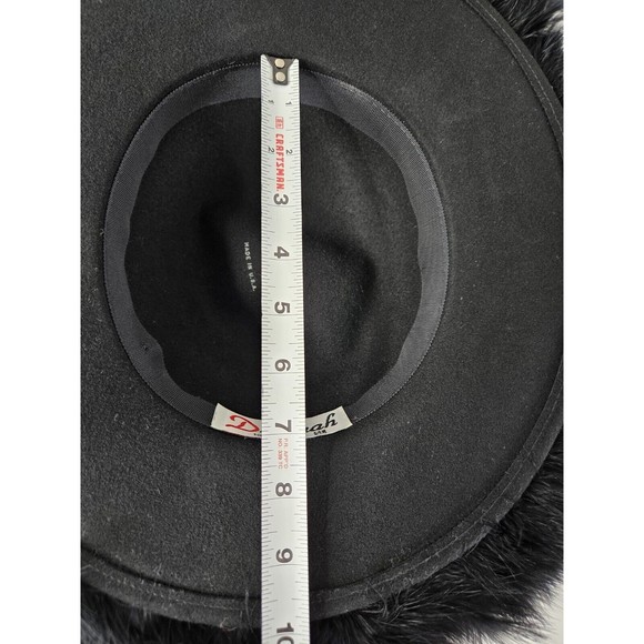 Vintage Deborah New York Black Funeral Fashion Hat Made In USA - Picture 6 of 9